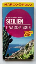 Sizilien Reiseführer Liparische Inseln Marco Polo mit Reiseatlas Zustand gut