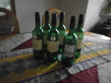 6 Weinflaschen Schraubverschluss 750 ml Apfel Trauben Saft Glas Flasche grün 1 L