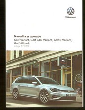 slowenische Betriebsanleitung Navod na obsluhu VW Golf Alltrack GTD Variant 2019
