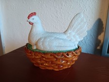 Figürliche Porzellandose - Huhn - Dachbodenfund