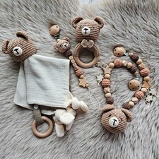Schnullerkette 4er Set Teddy