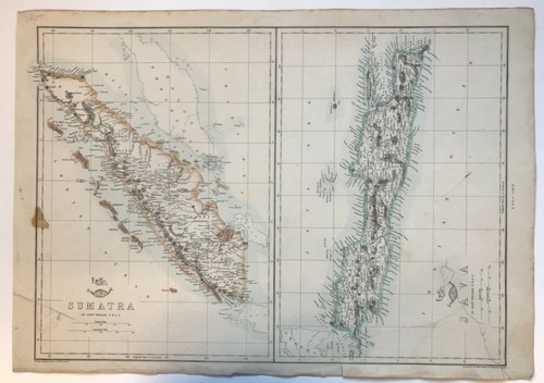 Antike karte von sumatra - von,