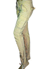 MICHIKO KOSHINO Damen Hose trousers W27 S 36 neu 184€ beige NEW beige camel