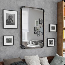 Badezimmerspiegel Badspiegel Flurspiegel Wandspiegel 90x60 industriell Floatglas