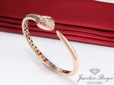 Bulgari Armreif Serpenti Seduttori Rosegold 750 Diamanten Größe M 352821 Gold
