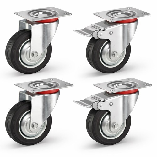 4er set schwerlastrollen mit - set,