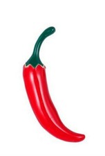 Brosche Schmuck Chili rot und