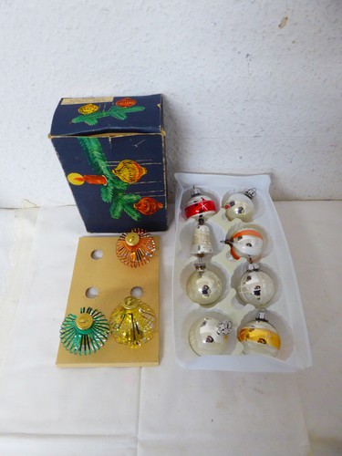 Alte glas weihnachtskugeln - ,
