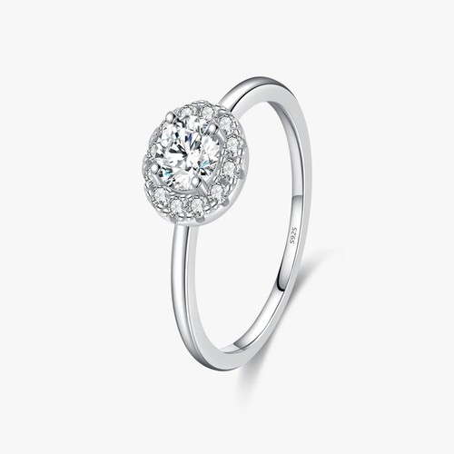 Halo ring 925 silber - ring, 0,5