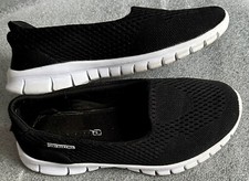 TOP SCHÖNE Ballerina-Sneaker KAPPA Gr.36  Stoff-Netz Schwarz Leicht-Bequem