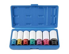 Laser 6723 Alufelgen Nuss Steckschlüsselsatz 7-teilig 1/2" Antrieb 17mm-27mm 85mm lang