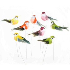 8 Vögel L10cm am Draht