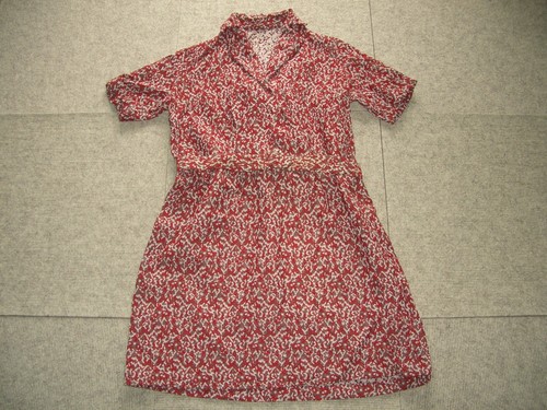Kleid rot weiß brokatstoff - rot,