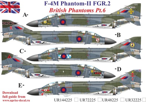 Decal 4m phantom ii - 1:32, phantom-ii