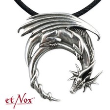 Drache Anhänger mit Band Fantasy Dragon 925 Sterling Silber gothic Geschenk 