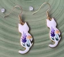 Cat Emaille Ohrringe Katze