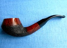 alte Pfeife " W.O. Larsen RUSTICA - bent Bulldog " pipe EXTREM SELTEN