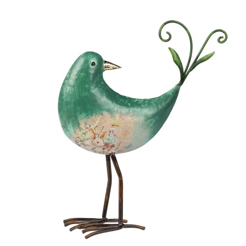 Dekofigur vogel grün 33cm - dekofigur,