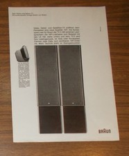 Seltene Werbung vintage BRAUN TV 3 Fernseher - LS 150 HiFi Lautsprecher 1986