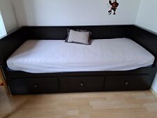 Bett zum Ausziehen, schwarz, 3 Schubladen sehr guter Zustand, Ikea Hemnes