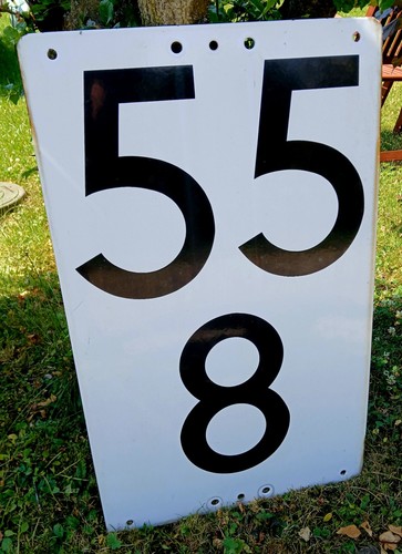 Emailleschild kilometertafel - emailleschild,