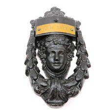 Vintage cast iron door knocker - cast,