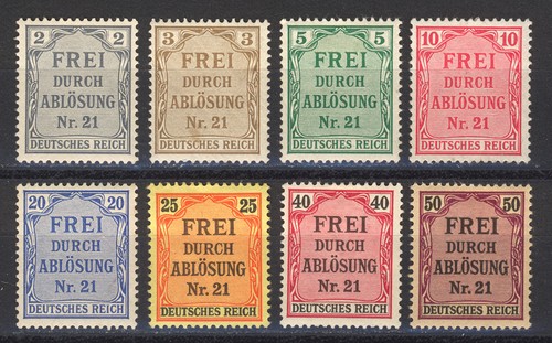 Minr dienstmarken - minr., 1-8