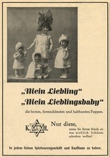 K. & R. Puppen Reklame 1928 Kämmer & Reinhardt Waltershausen Werbung Liebling