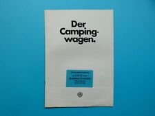 Prospekt / Katalog / Broschüre - VW Bus T3 - Campingwagen - 08/79