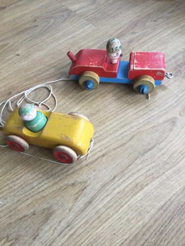 Vintage kleine holzautos - kleine,