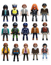 Playmobil Polizist Polizei Verbrecher Gangster Dieb Polizeistation Auswahl Figur