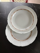 TELLER SET 2 - RAYNAUD LIMOGES A LA VILLE DE BACCARAT LYON PORZELLAN 1945-60