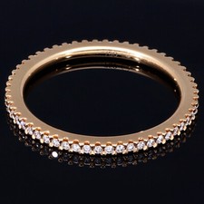 Exclusiver Memory Goldring Ring 750 18K ECHT GOLD mit Brillantbesatz ca 1ct 53RG