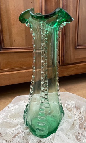 Große alte pressglas vase art - große,