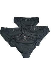 Vivance Unterwäsche 48/50 schwarz Jazz Pants mit Spitzenansatz Damen 4er Set