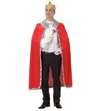 König Königin Königsumhang mit Krone Königsmantel in Einheitsgröße