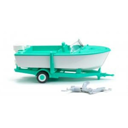 Motorboot auf anhänger - auf,
