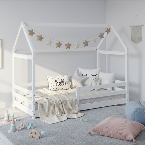 Hausbett mit rausfallschutz - hausbett,