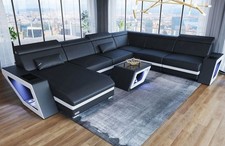 Sofa Leder Wohnlandschaft