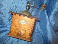 Antik Kaffeemühle Holz + Metall Leinbrock's Ideal DRGM schöne Dekoration