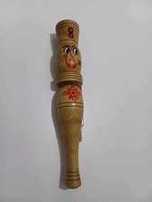 Lustiger Flaschenöffner Figur Holz gedrechselt bemalt DDR #1