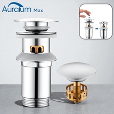 Ablaufventil Pop Up Abfluss Ablaufgarnitur mit Überlauf Stöpsel Bad Waschbecken