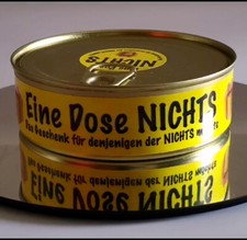 Scherzartikel: Dose NICHTS -