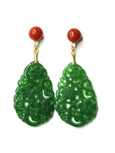 Schöne ohrringe jadeit - ohrringe, jade