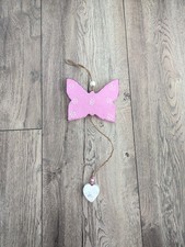 Deko Schmetterling Shabby Look Rosa Herz Deko Holz Kinderzimmer Hochzeit Liebe