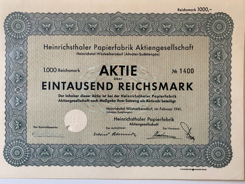 Heinrichsthaler papierfabrik - heinrichsthaler,