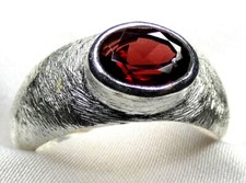 Granat Ring 925 Silber