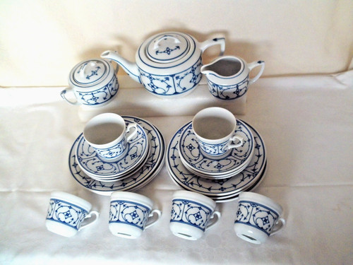 Teeservice indisch blau - teeservice, 6
