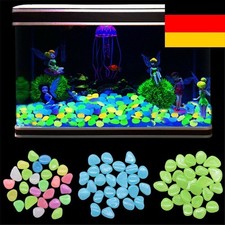 50 Stk Leuchtsteine Leuchtkiesel leuchtend Kieselsteine Garten Aquarium Deko
