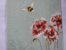 3  Servietten  Biene mit